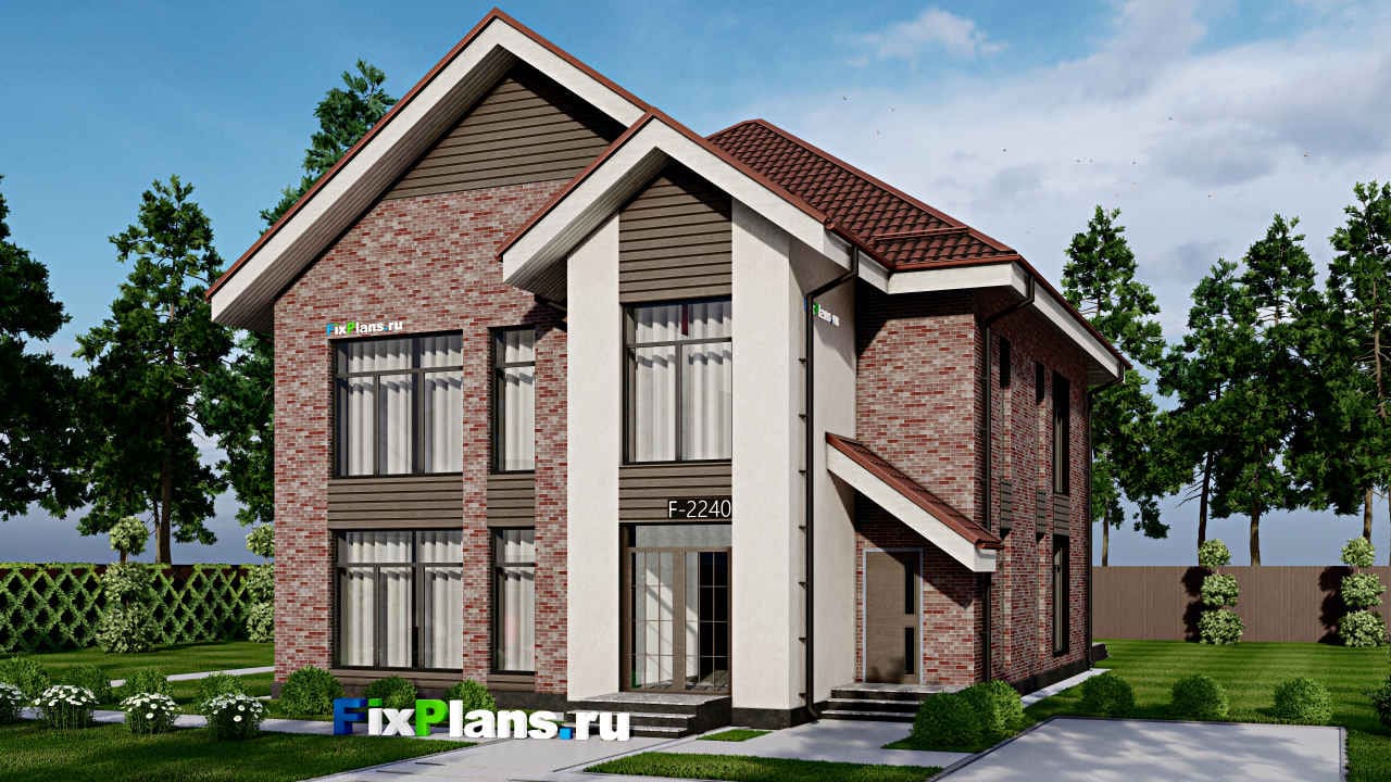 Двухэтажный дом F - 2240 — фасад